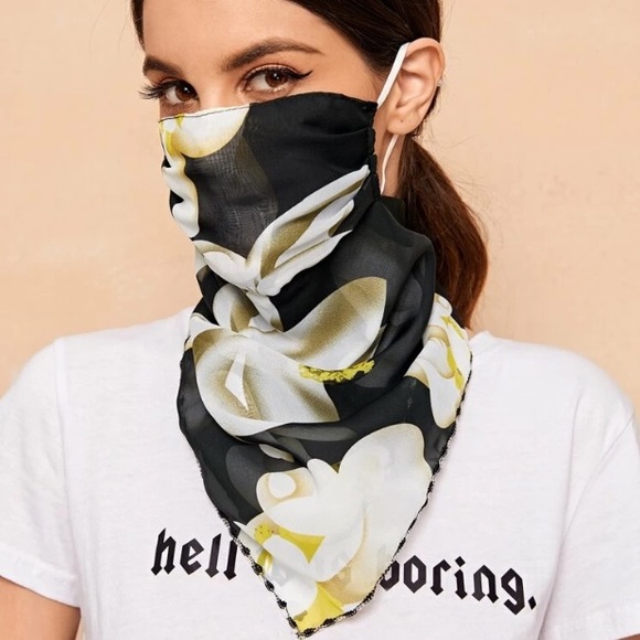 Accessories - 🌶LAST 2!!! NWT! Floral Chiffon Face Covering